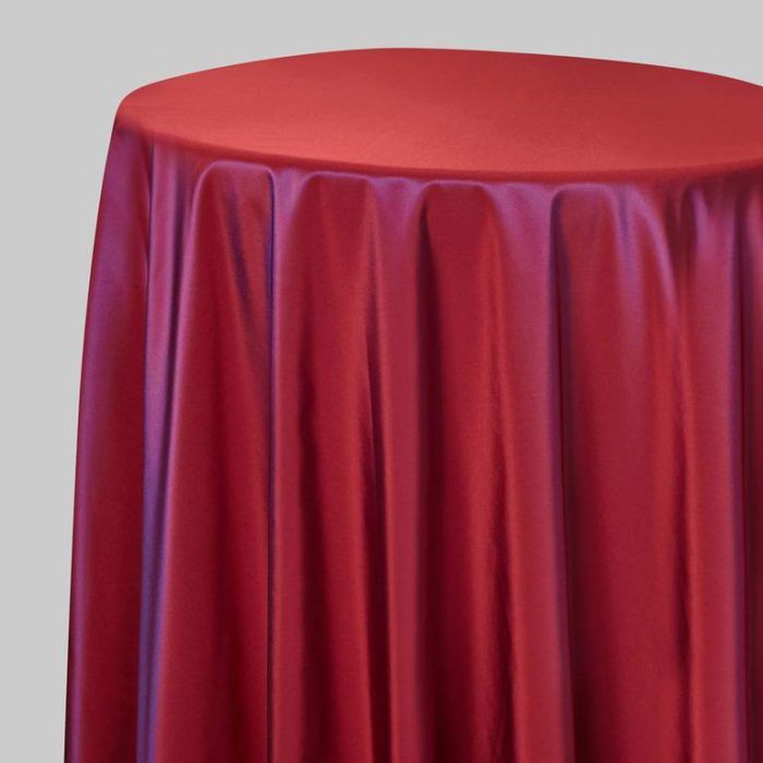 Alquiler Mantelería Barcelona | Tafetan Cereza