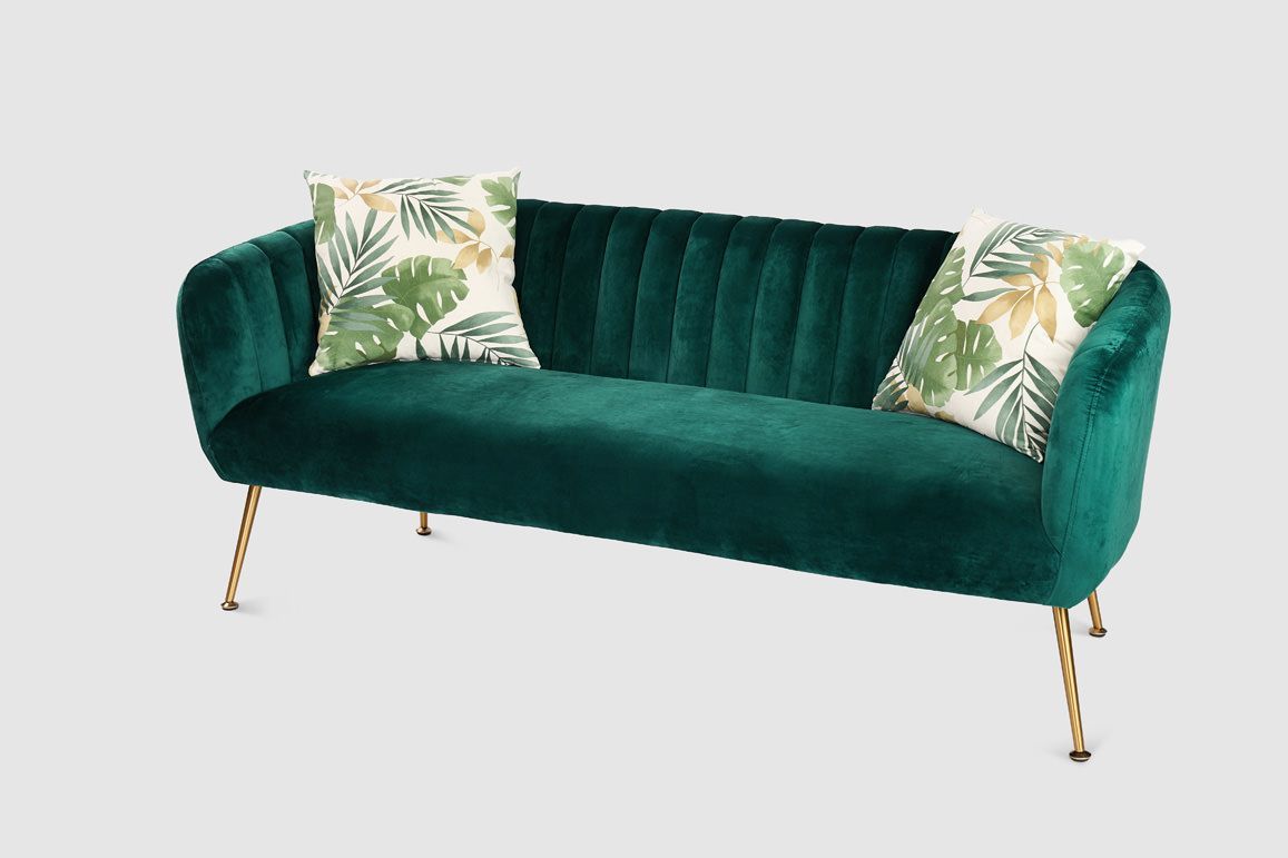 Marilyn Green Velvet Sofa | TotHosteleria